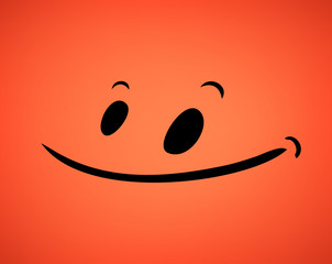 Sticker - smiling face illustration