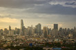 © bank215 - scenic of cityscape with sun light and cloudscape