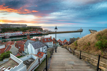 Sunset Over Whitby Harbour