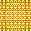 © ArtKo - Seamless geometric pattern of yellow (gold) triangle shapes, many sizes, on light yellow background. Flat design vector. Use as background, wallpaper, gift wrap paper, tile and fabric prints.