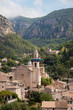 Small village Valldemossa situated in picturesque Tramuntana mountains, Mallorca island, Spain