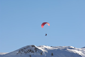 Sticker - Alpes France paysage montagne hiver neige