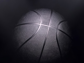 Basketball close-up on studio background - Stock image