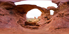 Double Arch At The Arches National Park, Moab, Utah, United States