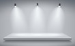 © ambassador806 - Product presentation podium, white stage, Empty white pedestal, blank template mockup. vector