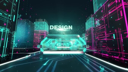 website project with digital technology concept