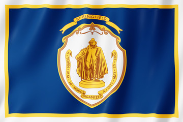 Wall Mural - Flag of Springfield city, Massachusetts (US)