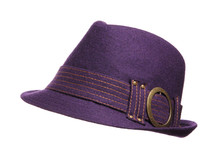 Purple Hat Against White Background
