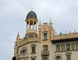 Top of building on Avenue Diagonal, 438 in Barcelona, Spain.