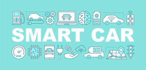 Smart car word concepts banner