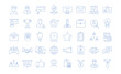© M.Style - Set Vector Flat Line Icons Business Training
