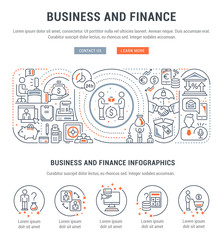 Wall Mural - Vector Banner of Business and Finance.