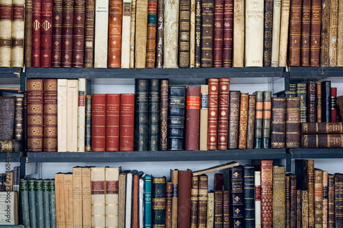Libri usati in un mercatino in Spagna. Libreria Poster Mural XXL