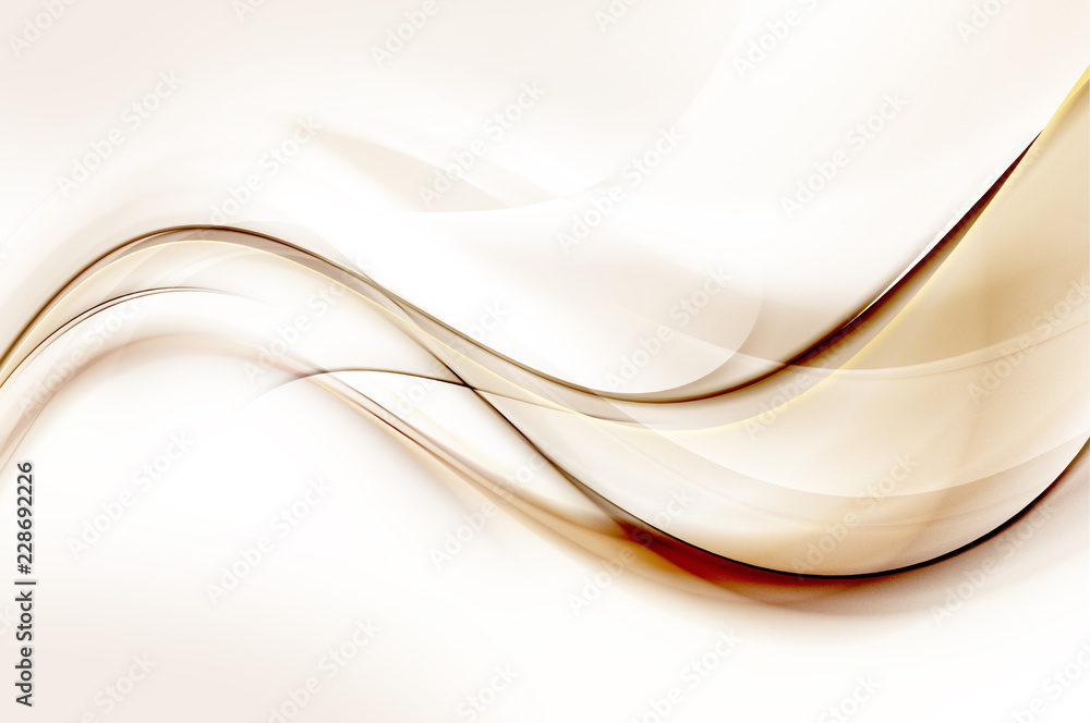 Abstract Brown Wave Design Background - obrazy, fototapety, plakaty 