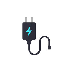 Mobile Charger Vector Illustration On White