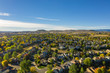 aerial view of urban sprawl in Castle Rock, Colorado, outside of Denver