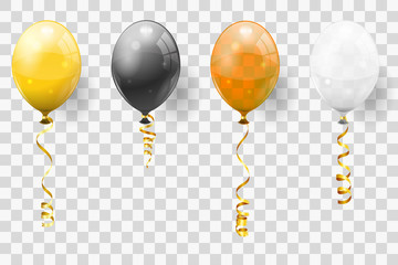 Sticker - Golden Streamer and Balloons