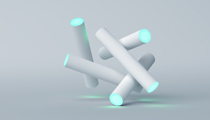 Wall Mural - abstract 3d rendering of a modern geometric background. minimalistic design for poster, cover, brand