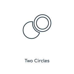 two circles icon vector