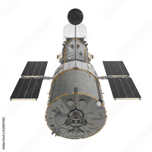 Fotomural Hubble Space Telescope Isolated On White Backgrouns
