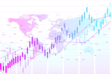Wall Mural - stock market or forex trading graph chart suitable for financial investment concept. economy trends 