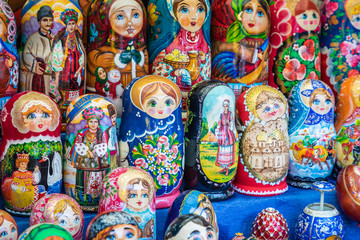 Wall Mural - Nested dolls in the souvenir from Ukraine.