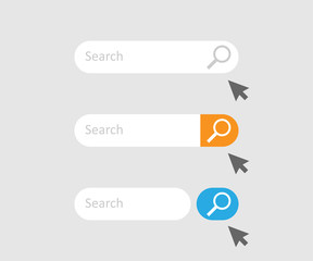 Canvas Print - search bar for ui. search bar icons. search set