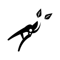 Wall Mural - gardening scissors tool icon