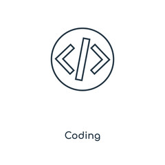 Poster - coding icon vector