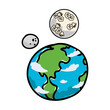 © djvstock - world planet earth with moon