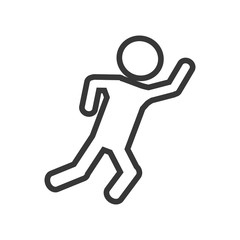 Poster - human figure silhouette running