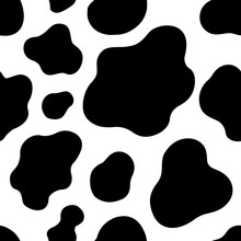 Cow Texture Pattern Repeated Seamless Black And White Lactic Chocolate Animal Jungle Print Spot Skin Fur Milk Day