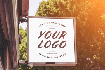 Poster - Store brand sign mockup