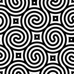 Aufkleber - Vector geometric pattern. Seamless braided linear pattern.