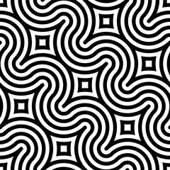 Aufkleber - Vector geometric pattern. Seamless braided linear pattern.