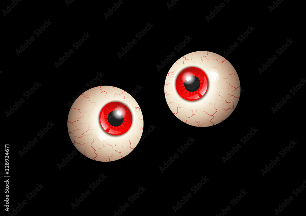 Vector de Stock Roter Augapfel mit rote Iris,Rote schielende Augen für ... Vector de Stock Roter Augapfel mit rote Iris,Rote schielende Augen für ...