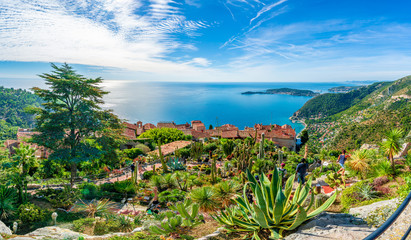 Wall Mural - eze village at french riviera coast, cote d'azur, france