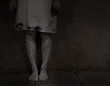 © sorapop - Horror woman ghost creepy stand see only 2 legs,