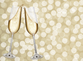 two glasses of champagne