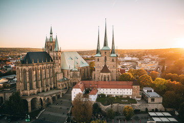 Erfurter Dom aus der Luft