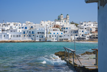 Wall Mural - Naoussa village and harbor - Aegean Sea - Paros Cyclades island - Greece