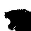 © majivecka - Vector silhouette of lion on white background.