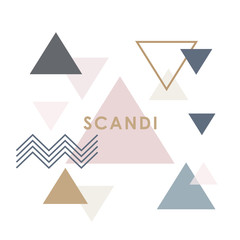 Wall Mural - Modern abstract triangle banner in scandinavian style. Vector background.