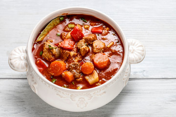 Sticker - Goulash soup on the table