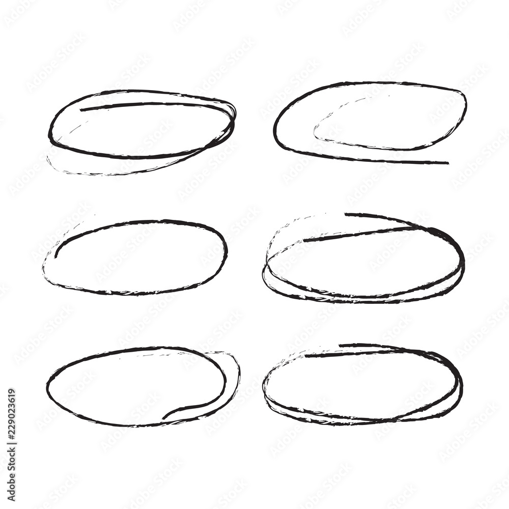Doodle set of black pencil drawing. Hand drawn grunge drawing elements ...