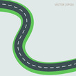 Road with curves vector illustration