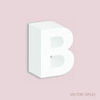3D letter B vector illustration