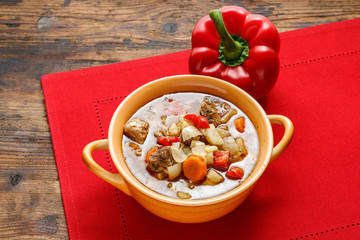 Canvas Print - Goulash soup dish