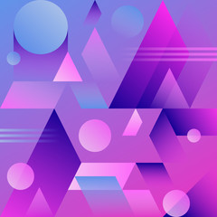 Violet abstract geometric gradient background.