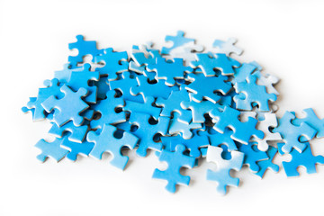 connecting piece jigsaw puzzle, Business connection, success and strategy concept, education, society and teamwork